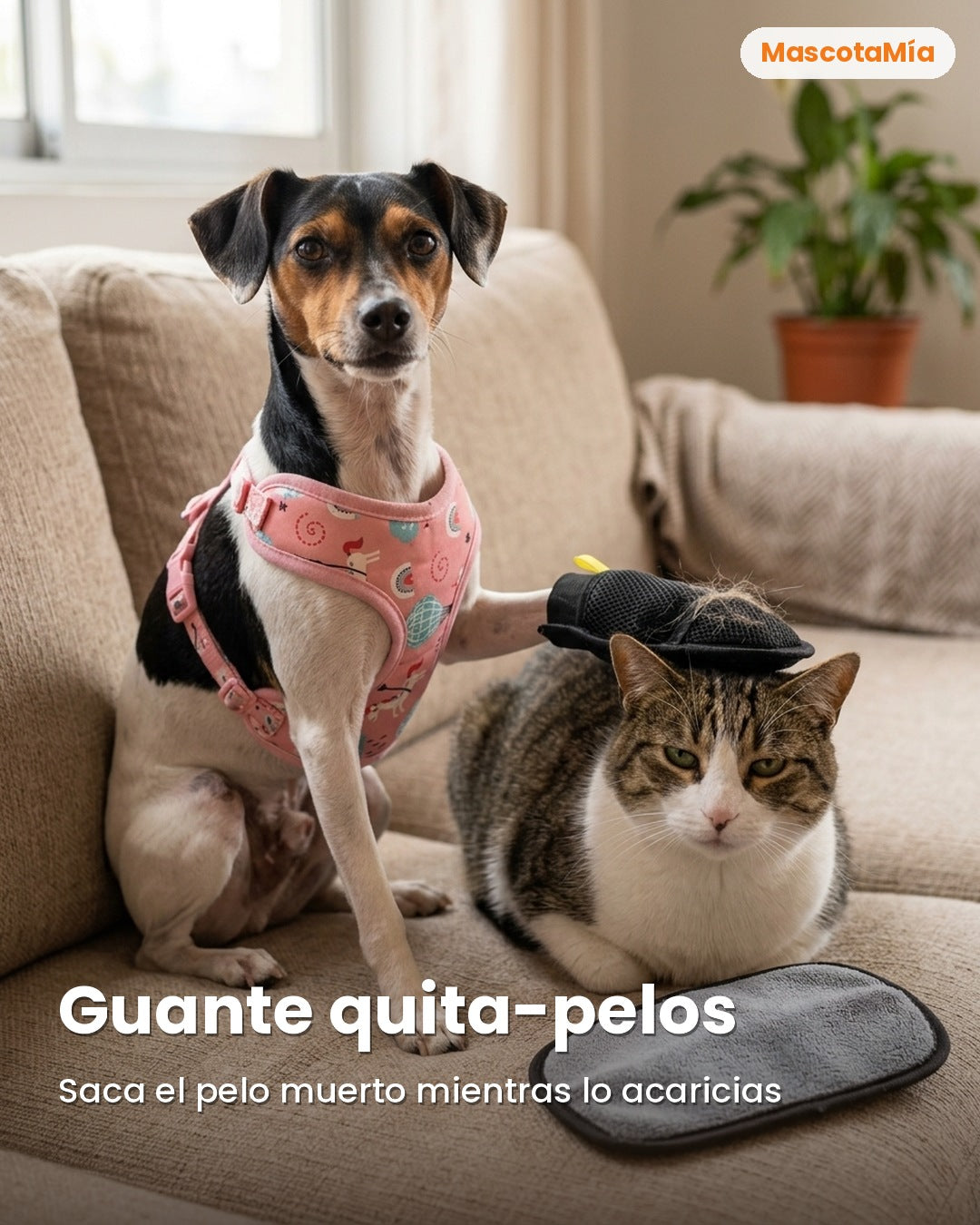 Guante Quita-Pelos de Silicona para Mascotas